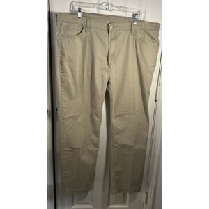 Levis 541 Jeans Mens 42x32 Khaki Athletic Taper Fit Stretch Denim Pants